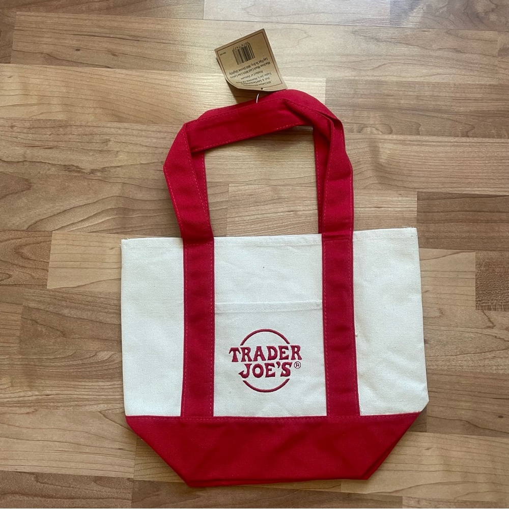Trader Joe’s Mini Red Canvas Tote Bag
